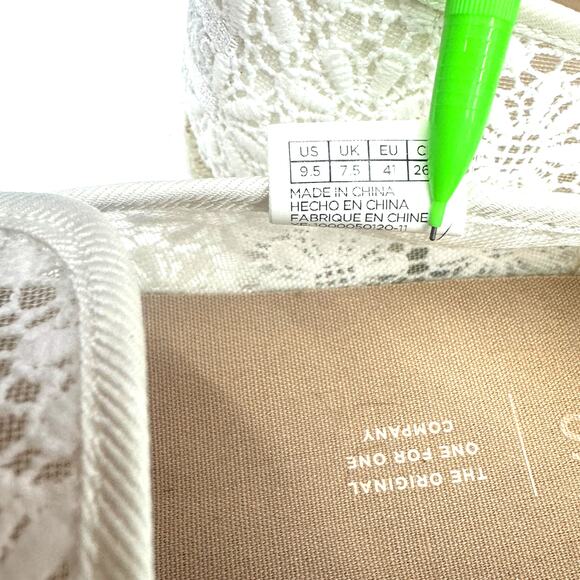 Tom’s Alpargata Floral Lace Espadrilles Women's 9.5 Off White - Picture 7 of 7